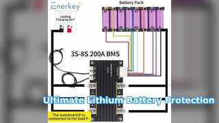 Enerkey リチウム電池 BMS 3S 4S 5S 6S 7S 8S Lifepo4 リチウムイオン Lto SIB 高電流保護ボード