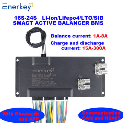 Enerkey BMS 保護電気自動車スマート BMS 16S 17S 18S 19S 20S 21S 22S 23S 24S 100A 200A 300A 8A アクティブバランス付き